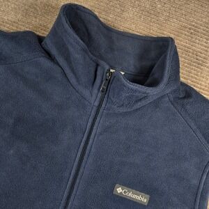 Columbia Mens XL Navy Blue Steens Mountain Full Zip Fleece Vest XM1024